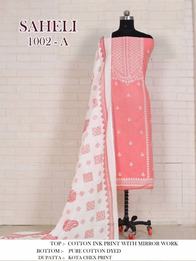 Bipson Saheli 1002 Regular Wear Heavy Cotton Printed Dress Material Collection